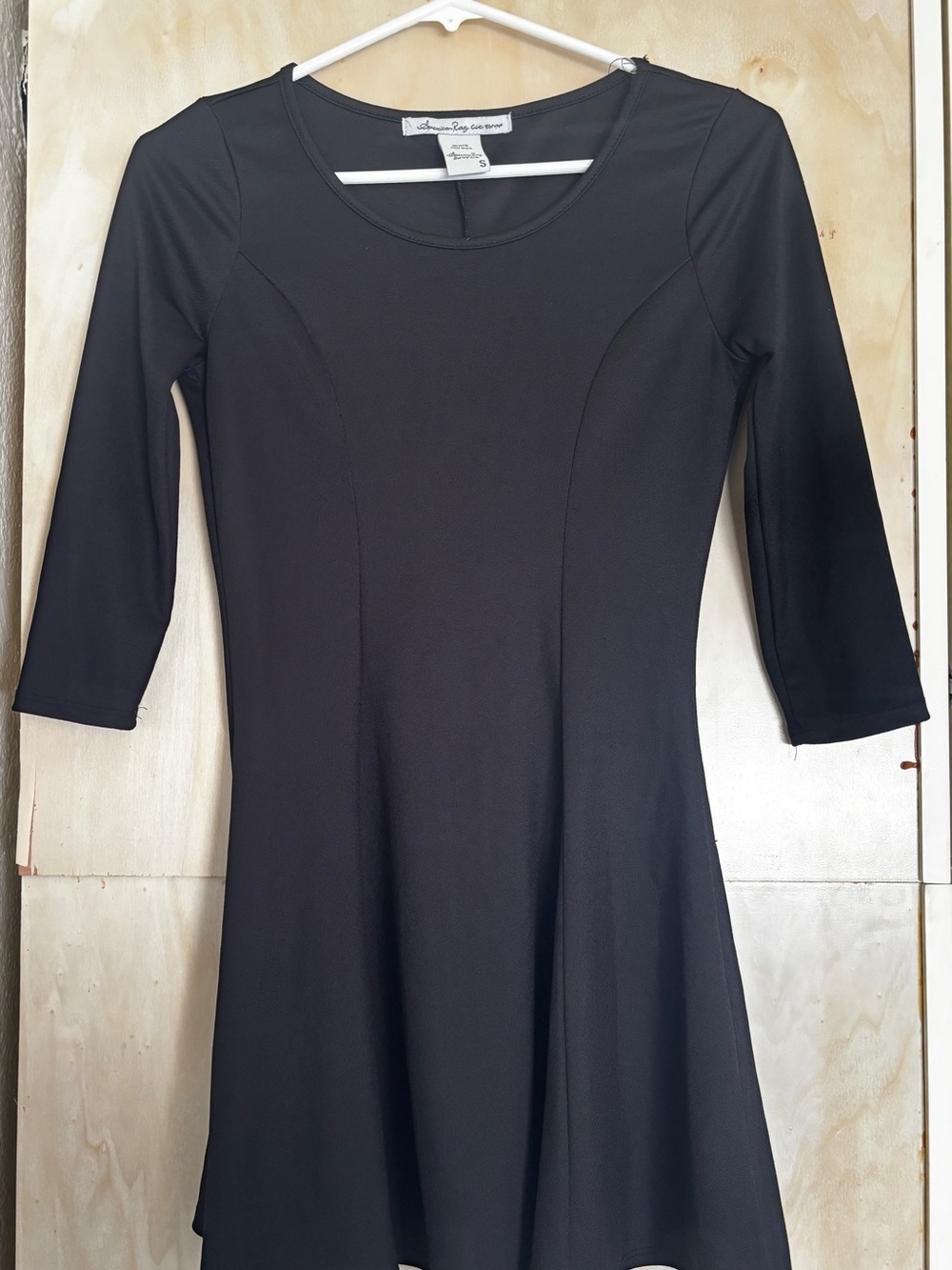 American Rag Black Long-Sleeve A-Line Dress